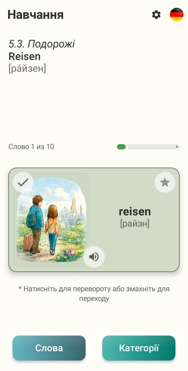 German A1 Flashcards Screenshot 4